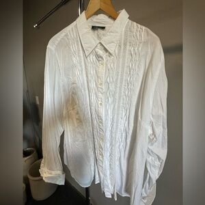 Lauren Ralph Lauren White Button-Up Blouse